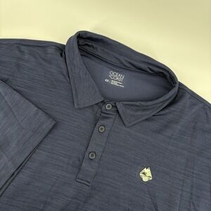 Ocean & Coast Wicking Men's 4XL  Blue Polo Mens Large Short Sleeve Shirt Fish